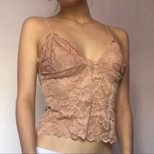 light pink lace camisole